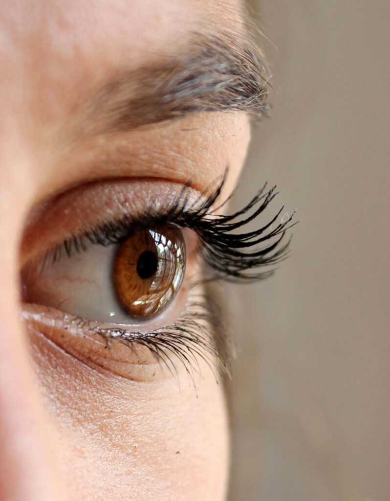 The Eye Wearhouse Olds contact lenses, close up of eye